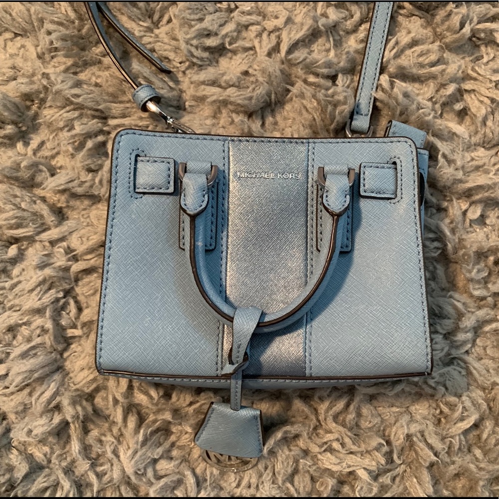 Michael Kors Mini Cross Body Baby Blue Bag
